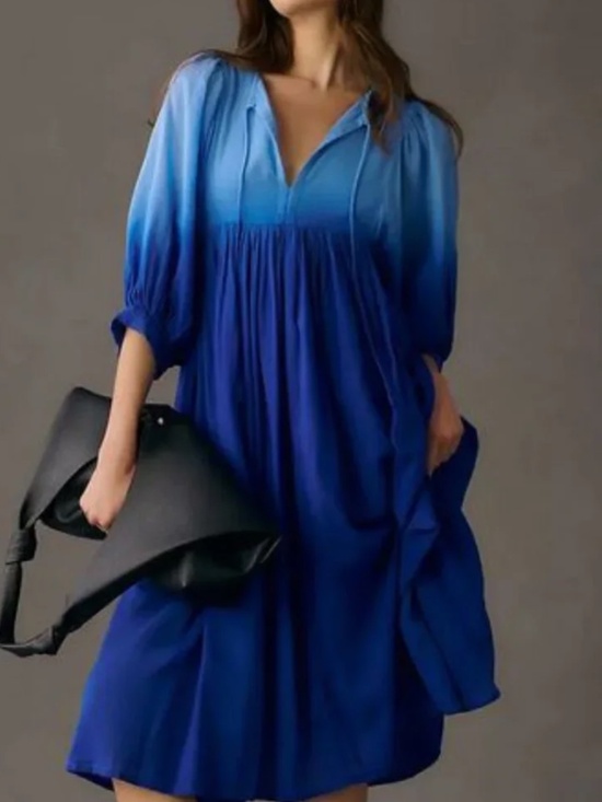 Anthropologie Dresses & Skirts - Anthropologie Sundry Blue Ombre Dress, size Large